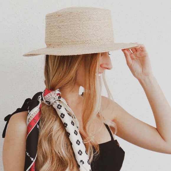 natural boater hat - Picture 2 of 2